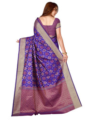 Generic Women's Kanjivaram Silk Saree with Blouse