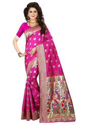 Generic Women's Jacquard Art silk Saree with