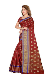 Generic Women's Poly Silk Saree with Blouse