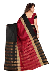 Generic Women's Cotton Saree with Blouse (Multi,