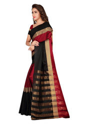 Generic Women's Cotton Saree with Blouse (Multi,