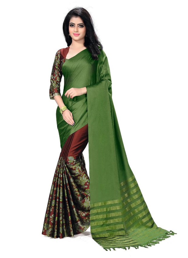 Generic Women's Handloom Cotton Soft Silk Saree