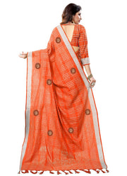 Generic Women's Blended Cotton Linen  Saree