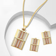 Exaggerated Jewelry Series Square Alloy Two-piece Jewelry