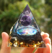 Pyramid Decoration Natural Crystal Gravel Energy Tower