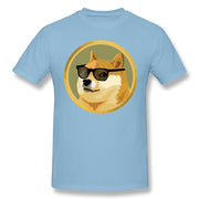 Men Clothing Dogecoin T Shirt Doge Coin Apparel Fashion Shor